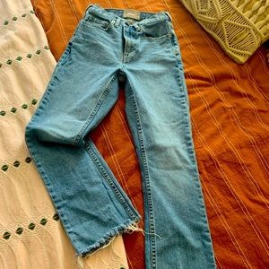 Everlane 24 Regular High Rise Kick Crop women’s jeans.